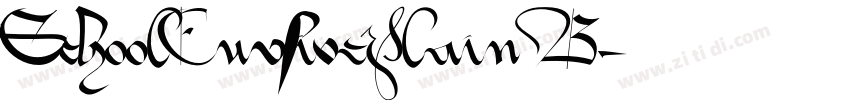 SchoolCursivePlain B字体转换